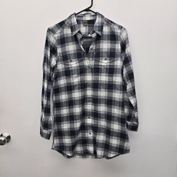Eddie Bauer Other - Eddie Bauer Men's XS Blue WR Field Flannel LS Tunic Gravel NWT Retail $55 (C36)